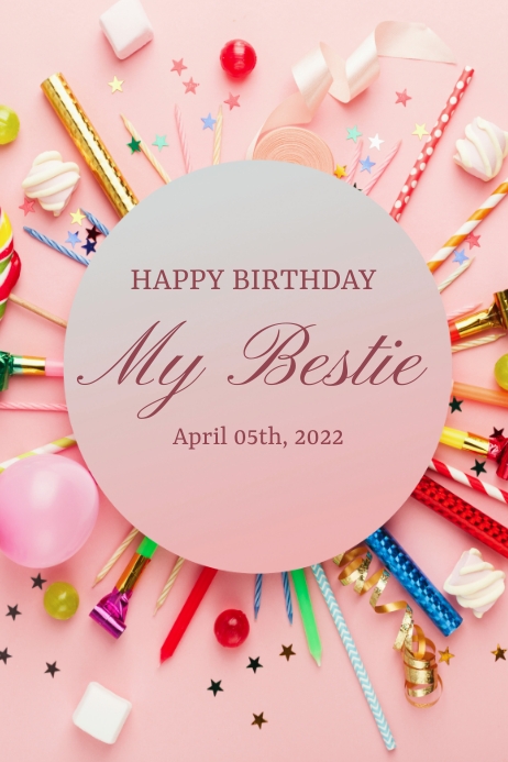 Happy Birthday Poster template