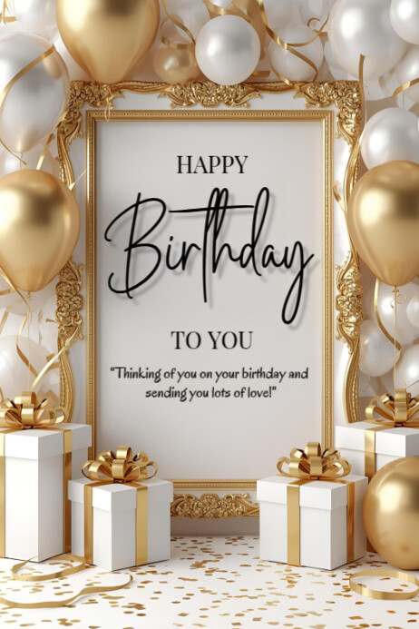 Happy Birthday Poster Design Template. | PosterMyWall