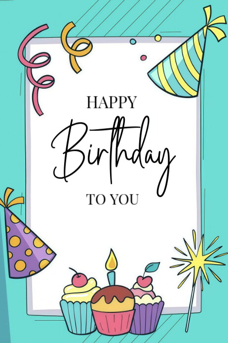 Happy birthday poster online greeting card Template | PosterMyWall