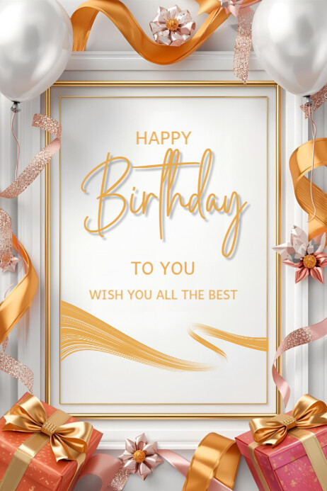 Happy Birthday Poster Online Greeting Card Template | PosterMyWall