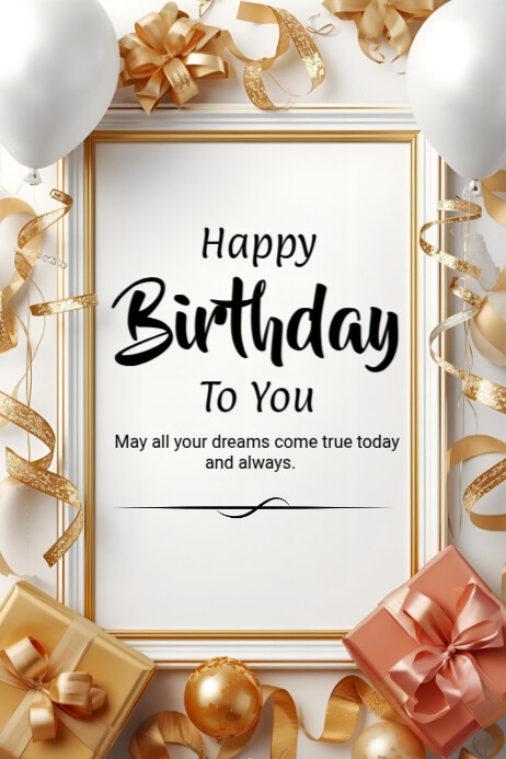 Happy Birthday Poster Online Greeting Card Template | PosterMyWall