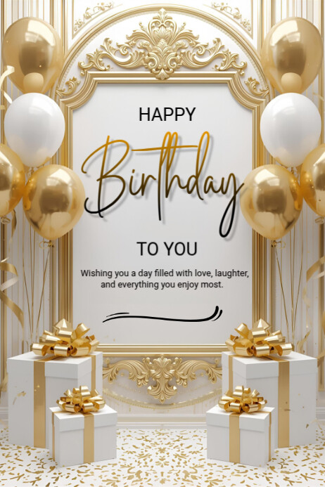 Happy Birthday Poster Online Greeting Card Template | PosterMyWall