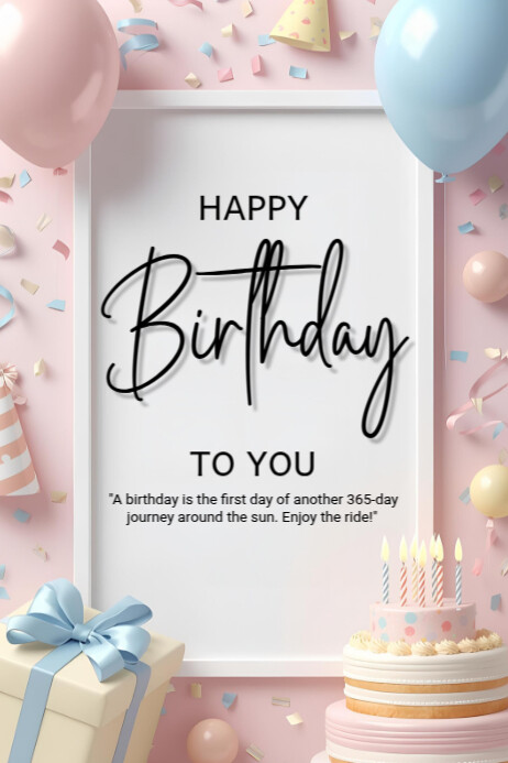 Happy Birthday Poster Online Greeting Card Template | PosterMyWall