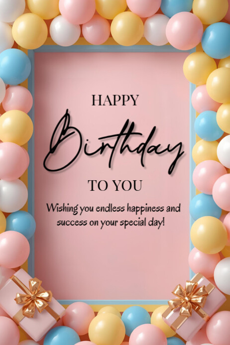 Happy Birthday Poster Online Greeting Card Template | PosterMyWall