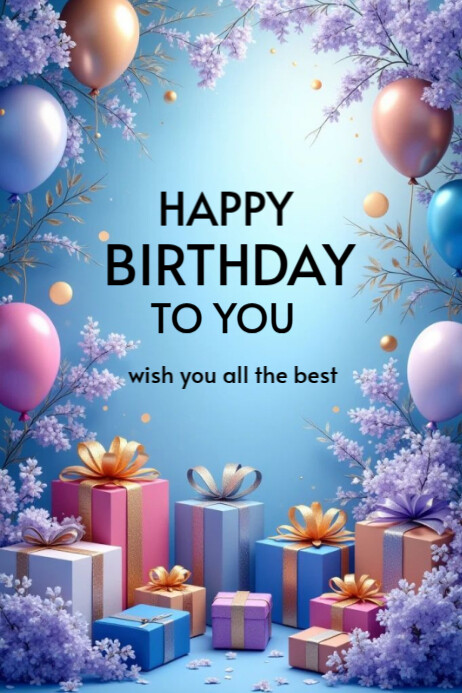 Happy Birthday Poster Online Greeting Card Template | PosterMyWall