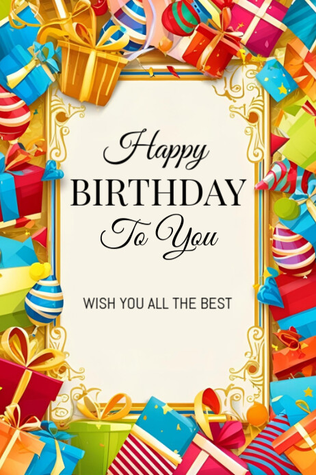 Happy birthday poster online greeting card Template | PosterMyWall