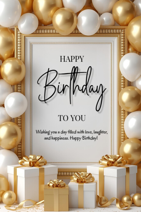 Happy Birthday Poster Online Greeting Card. Template | PosterMyWall