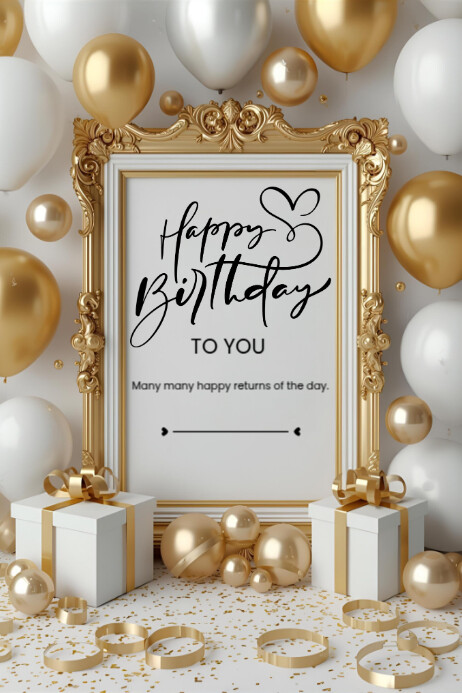 Happy Birthday Poster Online Greeting Card. Template | PosterMyWall