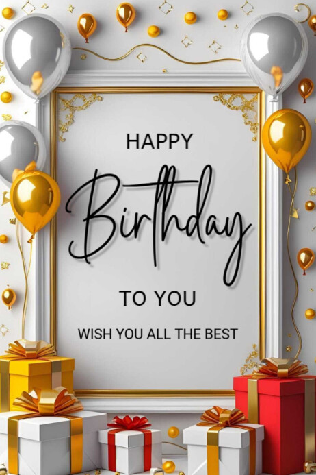 Happy Birthday Poster Online Greeting Card. Template | PosterMyWall