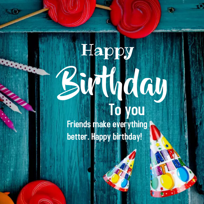 Happy birthday poster online Greeting Cards Template PosterMyWall