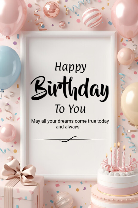 Happy Birthday Poster Template 2025 | PosterMyWall