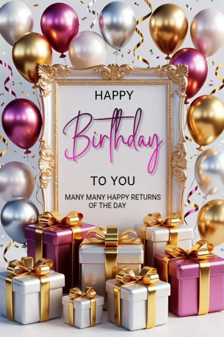 Copy of Happy Birthday Poster Template 2025. | PosterMyWall