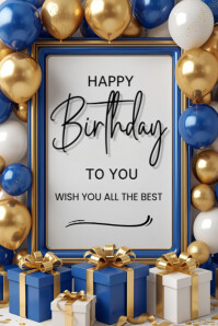 Happy Birthday Poster Template 2025.