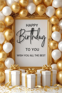 Happy Birthday Poster Template 2025.