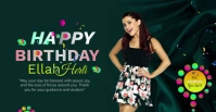 Happy birthday poster template design Cover ng Facebook Event