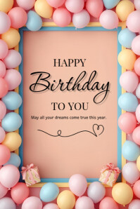 Happy Birthday Poster Template