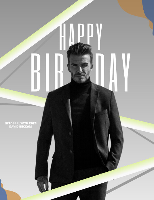 Happy Birthday Poster Template Folder (US Letter)