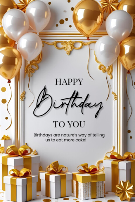 Happy Birthday Poster Template | PosterMyWall