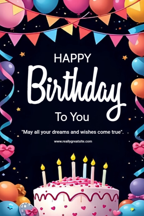 Happy birthday poster template online greeting card | PosterMyWall