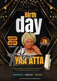 Happy Birthday Poster Templates A4
