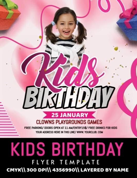 Happy Birthday Poster Templates Pamflet (VSA Brief)