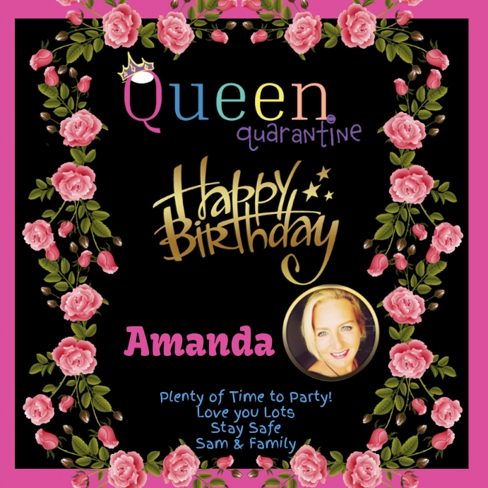 HAPPY BIRTHDAY Queen Quarantine Instagram-bericht template