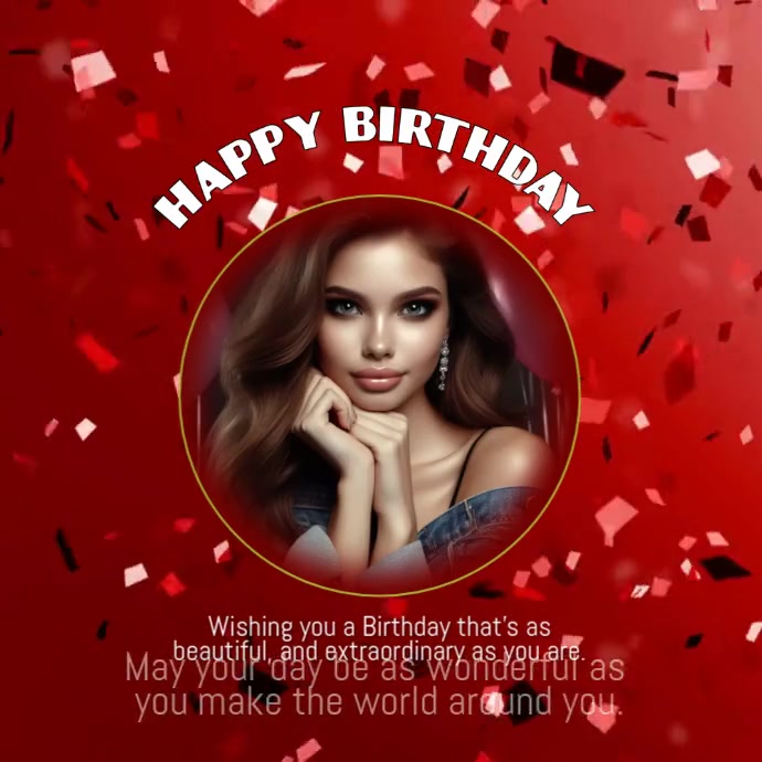 Happy Birthday Ribbon Template | PosterMyWall