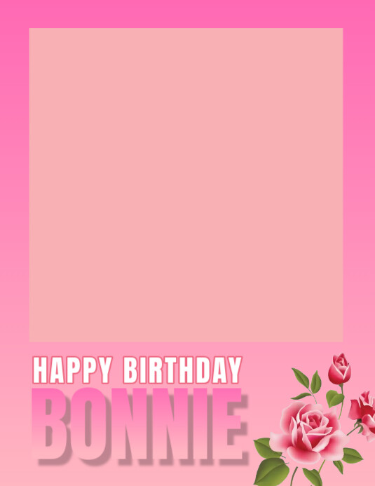 Copy of Happy Birthday Rose Photo Frame Template | PosterMyWall