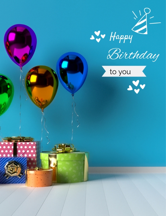 Happy birthday stickers Template PosterMyWall