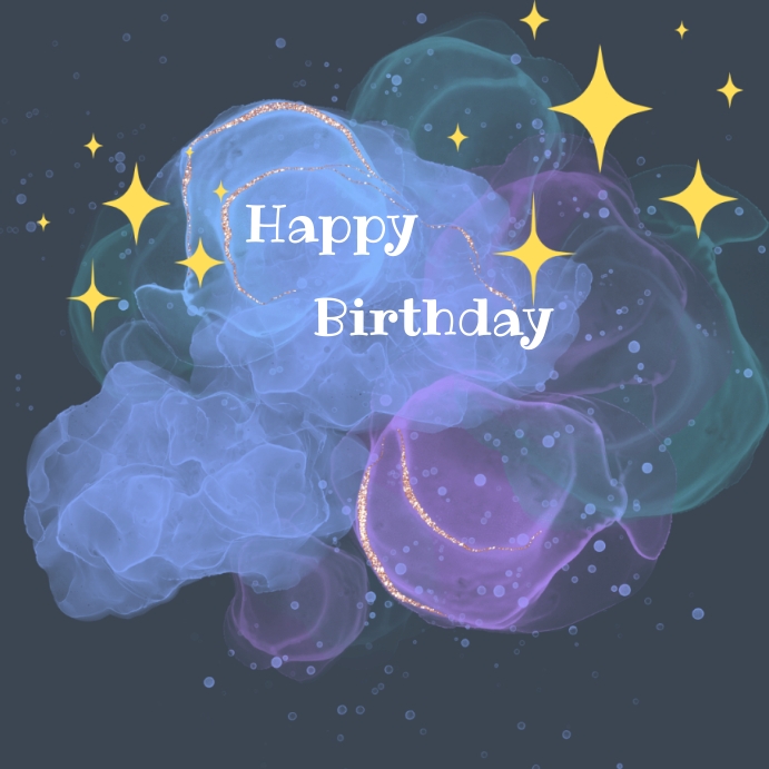 Happy birthday stickers Template PosterMyWall