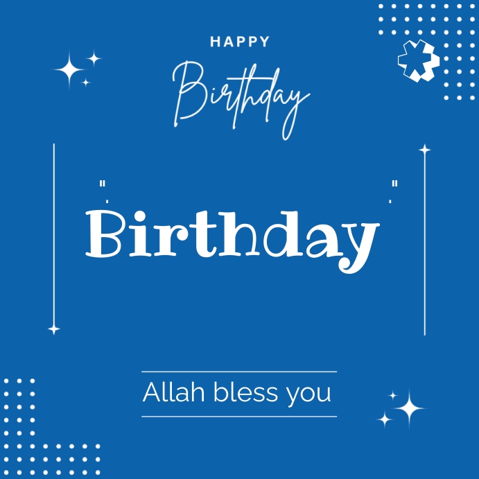 Happy birthday stickers Instagram Post template
