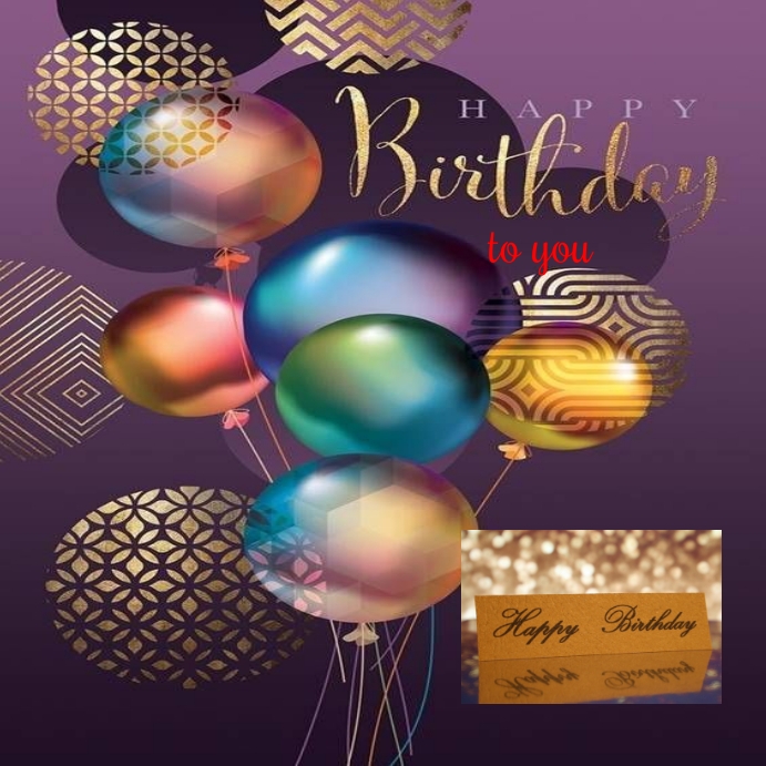 Happy birthday stickers Template PosterMyWall