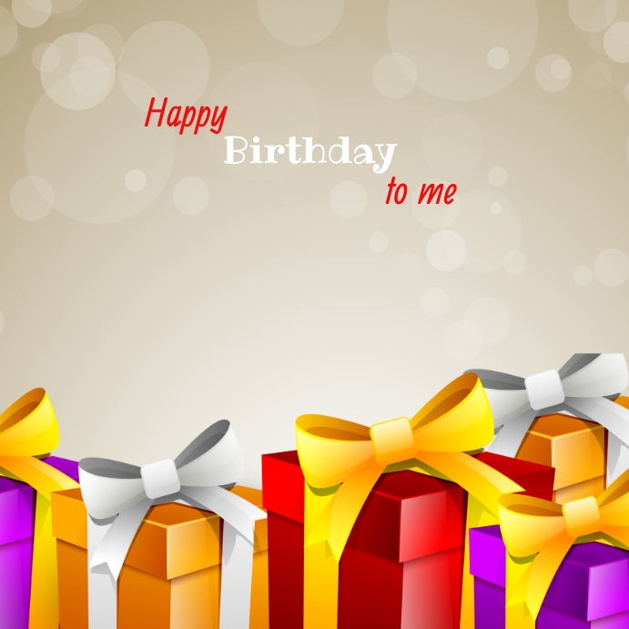 Happy birthday stickers Instagram Post template
