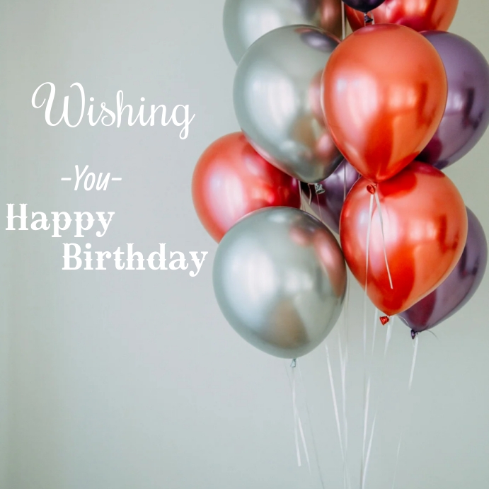 Happy birthday stickers Instagram Post template