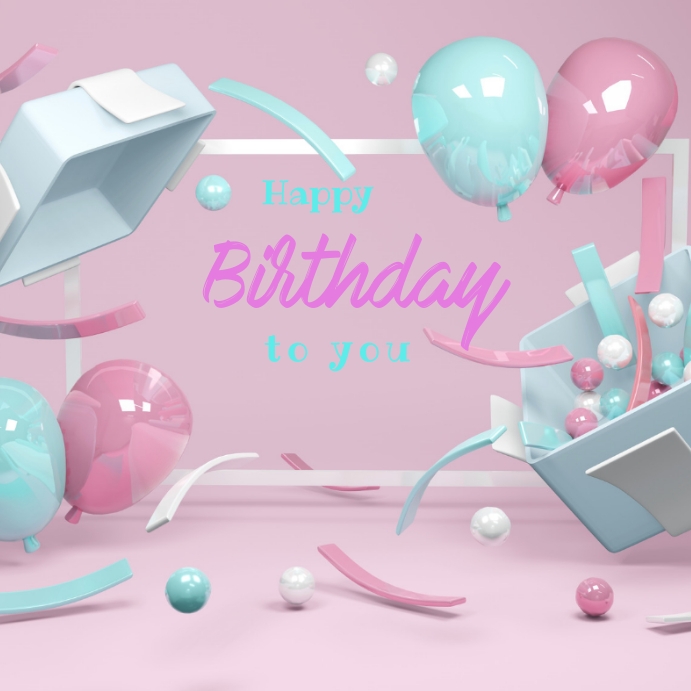 Happy birthday stickers Template PosterMyWall