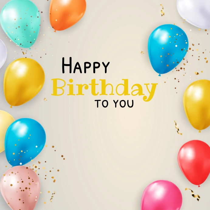 Happy birthday stickers Template PosterMyWall