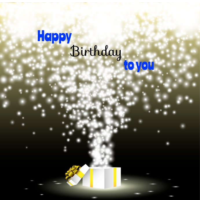 Happy birthday stickers Template PosterMyWall