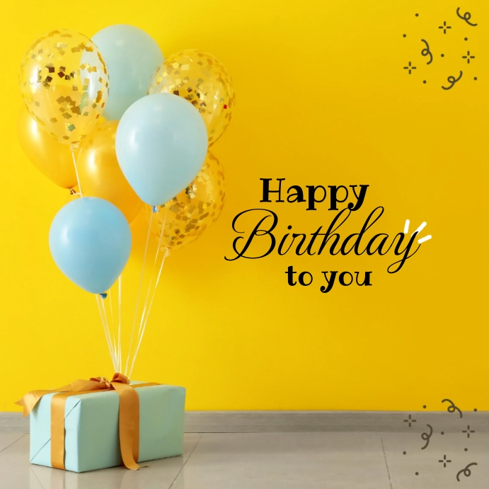 Happy birthday stickers Template PosterMyWall