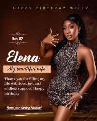 Happy Birthday sweetheart Instagram Portrait template