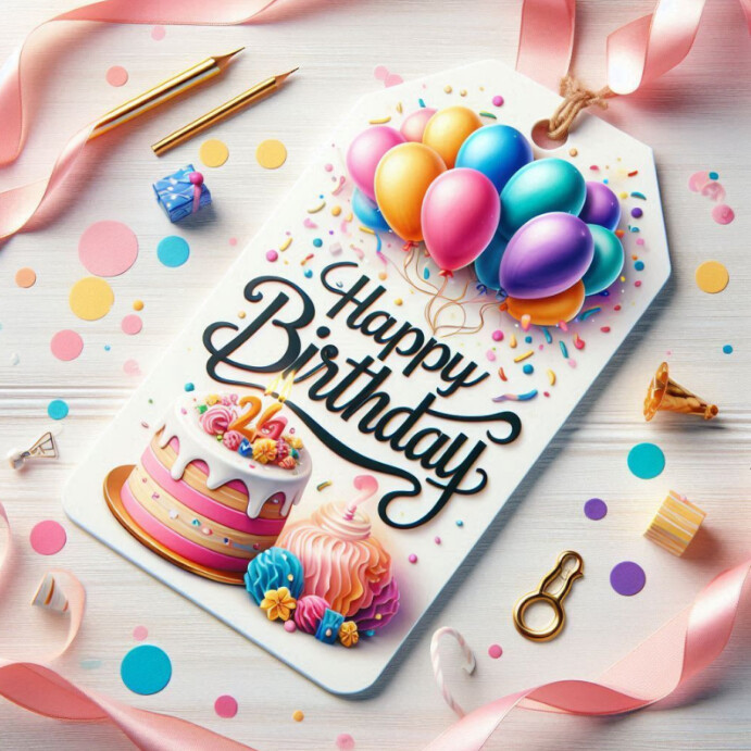 Happy birthday Tag Template | PosterMyWall