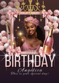 happy birthday  template (1) A4
