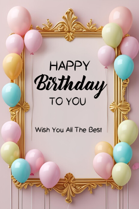 Happy birthday Template 2025 Plakkaat
