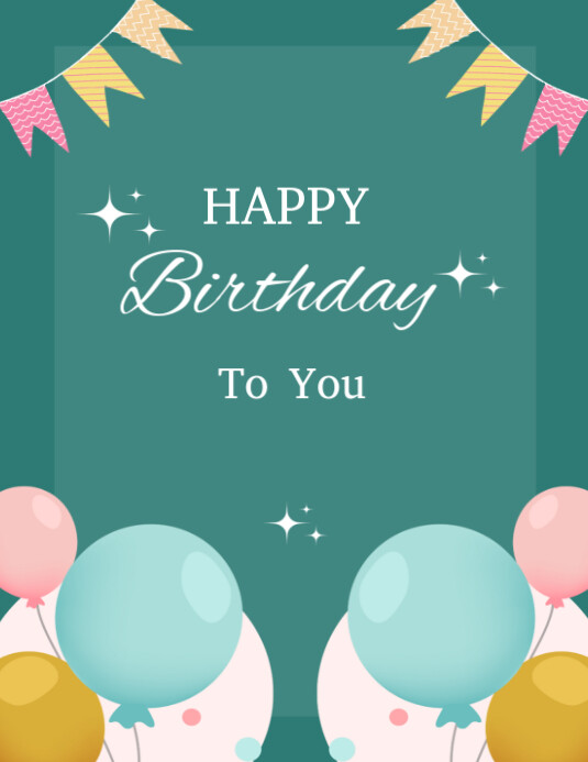 Happy birthday template 2025 Flyer (US Letter)