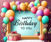 Happy birthday template 2025 中矩形广告