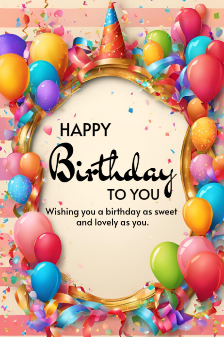 Happy birthday template 2025 | PosterMyWall
