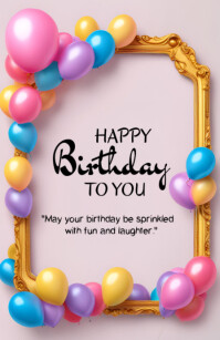 Happy birthday Template 2025 Tabloid