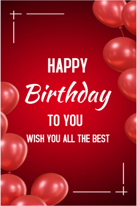 Happy birthday template 2025 Poster