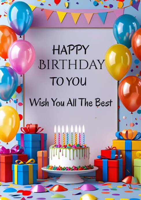 Happy birthday Template 2025 A5