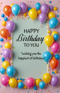 Happy birthday Template 2025 Tabloïd