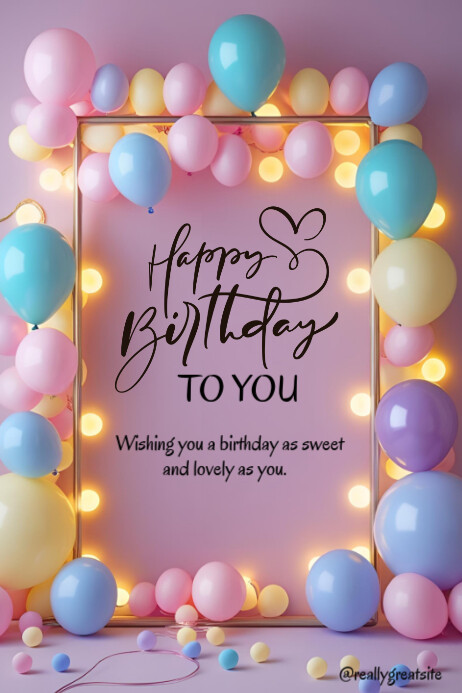 Happy birthday template 2025 Poster